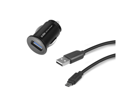 Ładowarka i akumulator SBS 2.1A z kablem microUSB FC czarna